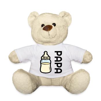 Annonce du bébé - Papa 2026 du biberon - Nounours - blanc - Devant