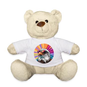 Eagle with sunglasses - Teddy Bear - white - Front