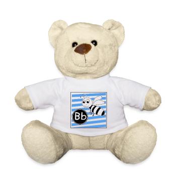 B wie Biene Buchstaben in der Grundschule - Teddy - Weiß - Vorne