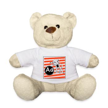 A pour Monkey Learning Letters à l’école primaire - Nounours - blanc - Devant