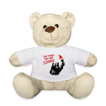 Wandelnder Bär mit Feuerfackel - Teddy - Weiß - Vorne