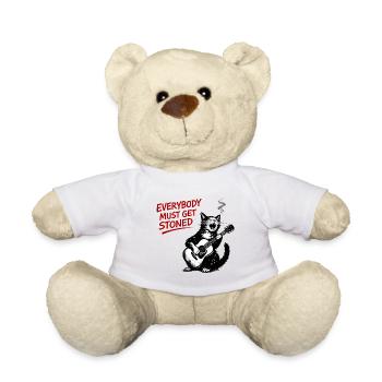 Katzenrock Stoned Guitar Cat - Teddy - Weiß - Vorne