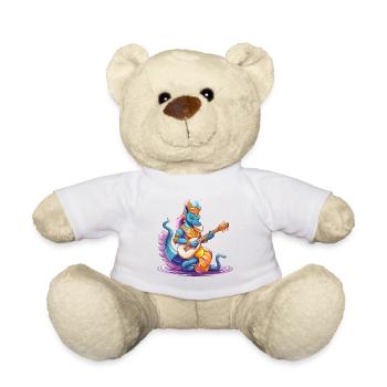 Blue Dragon Music Guitarist - Teddy Bear - white - Front