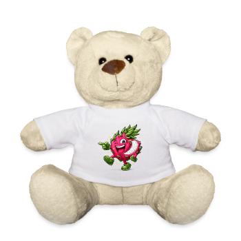 Erdbeer-Happy Dragon - Teddy - Weiß - Vorne