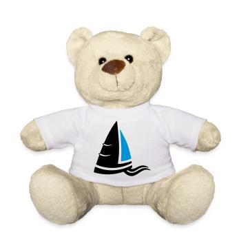 SeeLuft Segel Wappen Segelboot Logo Segelsport - Teddy - Weiß - Vorne
