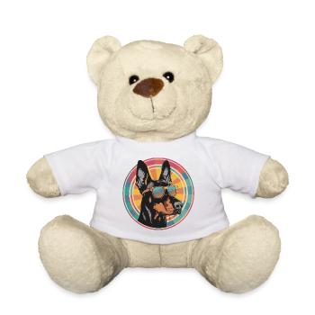 Doberman Pop Art Sunglasses - Teddy Bear - white - Front
