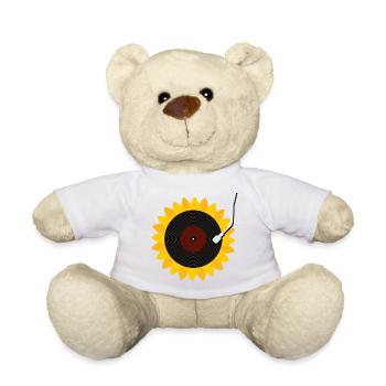 Sonnenblumen Schallplatte - Teddy - Weiß - Vorne
