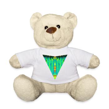 Digital Totem, Neon Guardian, Symmetry Beast - Teddy Bear - white - Front