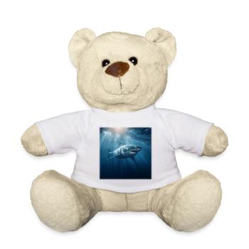 Weißer Hai im Sonnenlicht Design Ozean - Teddy - Weiß - Vorne