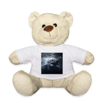 Great White Shark Attack Ocean Design - Teddy Bear - white - Front