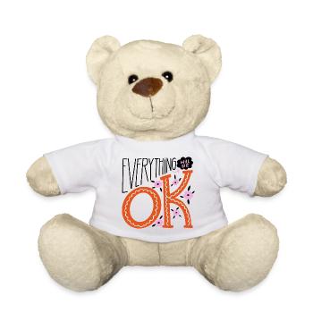 Alles wird gut – Motivierendes Statement-Design - Teddy - Weiß - Vorne