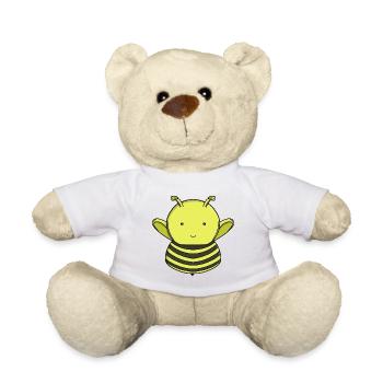 Cute Bumblebee Kawaii Honey Bee Cartoon Insect  - Teddy Bear - white - Front