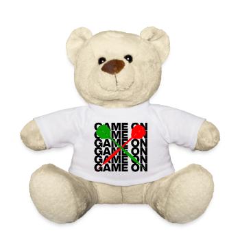 Game On: Dart Attack! ONEHUNDRETEIGHTY, 2 arrows - Teddy Bear - white - Front