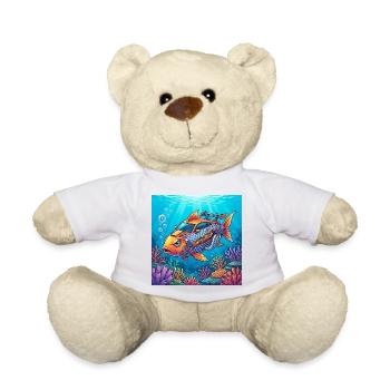 Accorder les poissons - Nounours - blanc - Devant