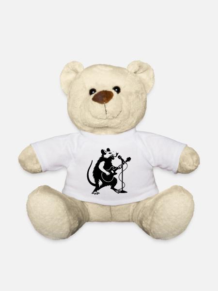 Ratterrock star à la guitare - Nounours - blanc