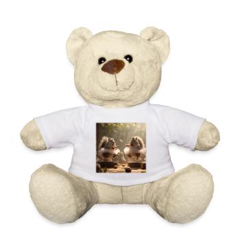 Dancing squirrels in tutu with acorns - Teddy Bear - white - Front