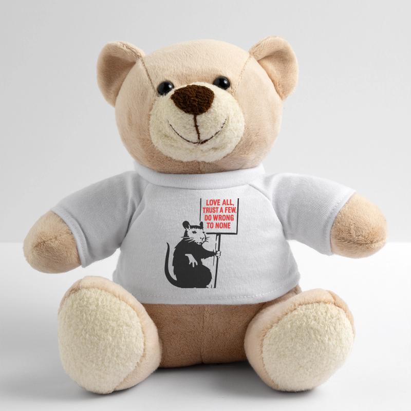 Rat with protest sign Teddy Bear