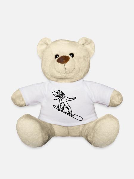 Snowboarderin - Teddy - Weiß