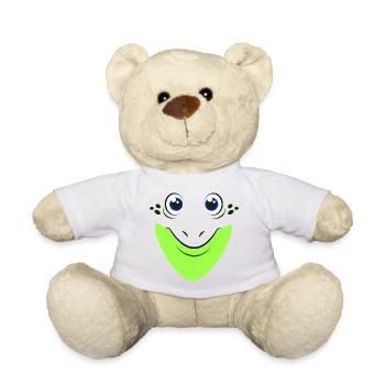 Visage de grenouille mignon, costume DIY drôle, visage de grenouille - Nounours - blanc - Devant