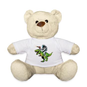 Astronaut auf Dino: Laserjagd - Teddy - Weiß - Vorne