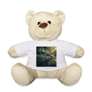 Wespe mit Spiegelung Elegante Makro-Fotografie - Teddy - Weiß - Vorne