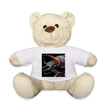 Nashornkäfer Makro Porträt Wildlife Grafik - Teddy - Weiß - Vorne