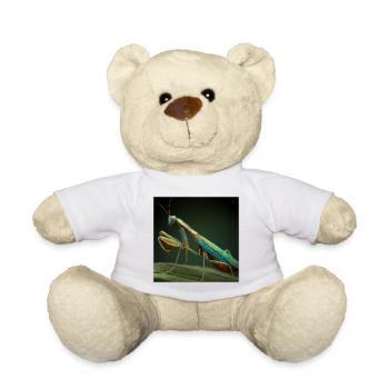 Iridescent Mantis in Macro Style - Teddy Bear - white - Front