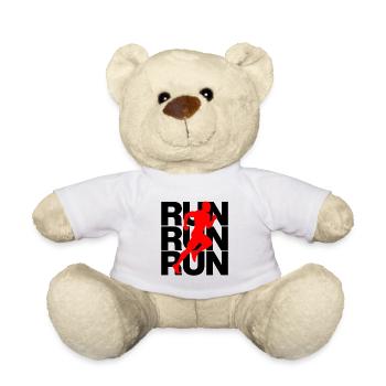 JOGGING MAN, PUISSANCE DE COURSE ! PASSION POUR LA COURSE, LA COURSE - Nounours - blanc - Devant