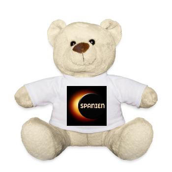 Éclipse solaire totale Espagne 2026 - Nounours - blanc - Devant
