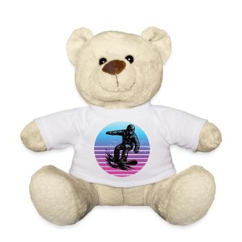 Short and clear snowboard - Teddy Bear - white - Front