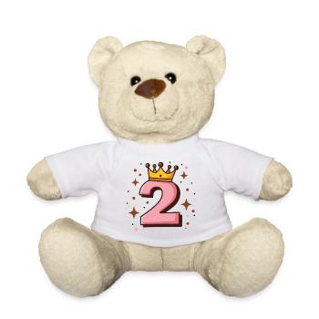 Royal Pink Number 2 - Teddy Bear - white - Front