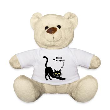 MEINE KATZE IST MEIN THERAPEUT😻 CATLOVER FELLNASE - Teddy - Weiß - Vorne