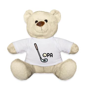 Golf Grandpa Golf Clubs - Teddy Bear - white - Front