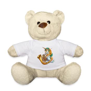Unicorn Tuba Groove - Teddy Bear - white - Front