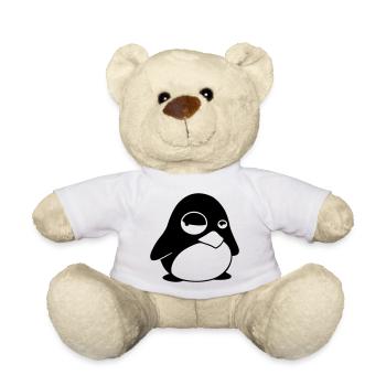Grumpy Tux – Drôle de Penguin Linux pour les geeks - Nounours - blanc - Devant