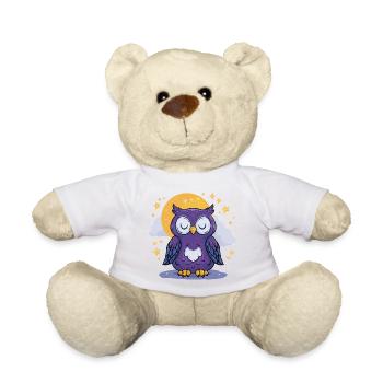 Moonlit Night Owl - Teddy Bear - white - Front