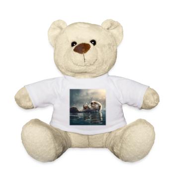 Loutre de mer mignonne : se détendre sur l’eau - Nounours - blanc - Devant