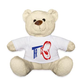 Trance Scream Retro-Typografie - Teddy - Weiß - Vorne