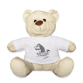 Anti Motivation Coach Opposum: Glaub an Dich - Teddy - Weiß - Vorne