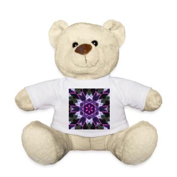 Kaléidoscope du mandala néon - Nounours - blanc - Devant