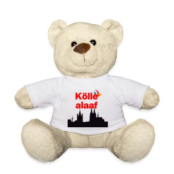 ÖLLE ALAF! 🃏COLOGNE JECK, CARNIVAL, SESSION, KÖLSCH - Teddy Bear - white - Front