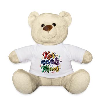 Karnevalsmaus Karneval Köln Kölner Karnevals Maus - Teddy - Weiß - Vorne