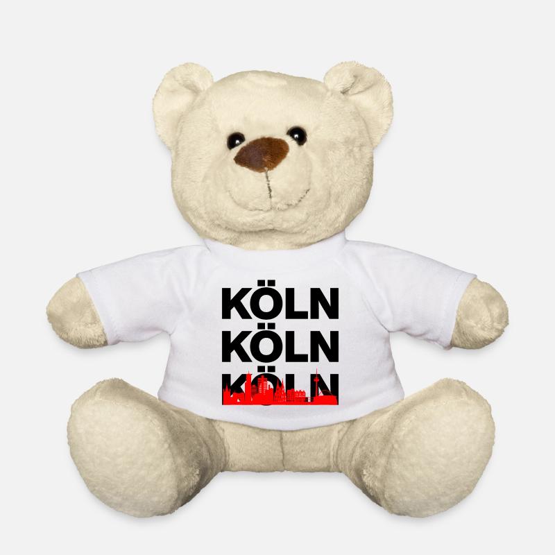 KÖLN SKYLINE – DOM POWER! - Teddy - Weiß