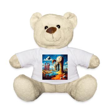 Schmelzende Glocken-Surreel-Landschaft - Teddy - Weiß - Vorne