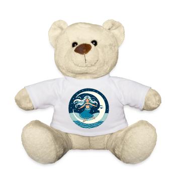 Moon Dancer on Crescent - Teddy Bear - white - Front