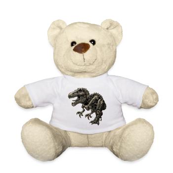 Mechanical dinosaur – T-Rex robot - Teddy Bear - white - Front