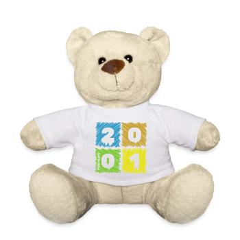 25. Écussons Geburtstag Farbige depuis 02/2001 - Nounours - blanc - Devant