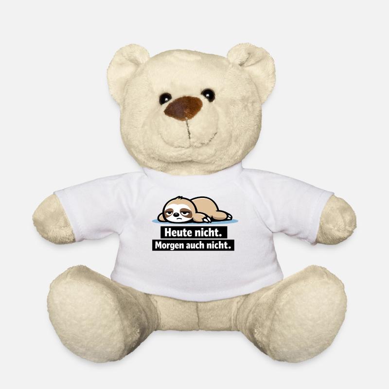 Faules Faultier: Heute Nicht - Teddy - Weiß