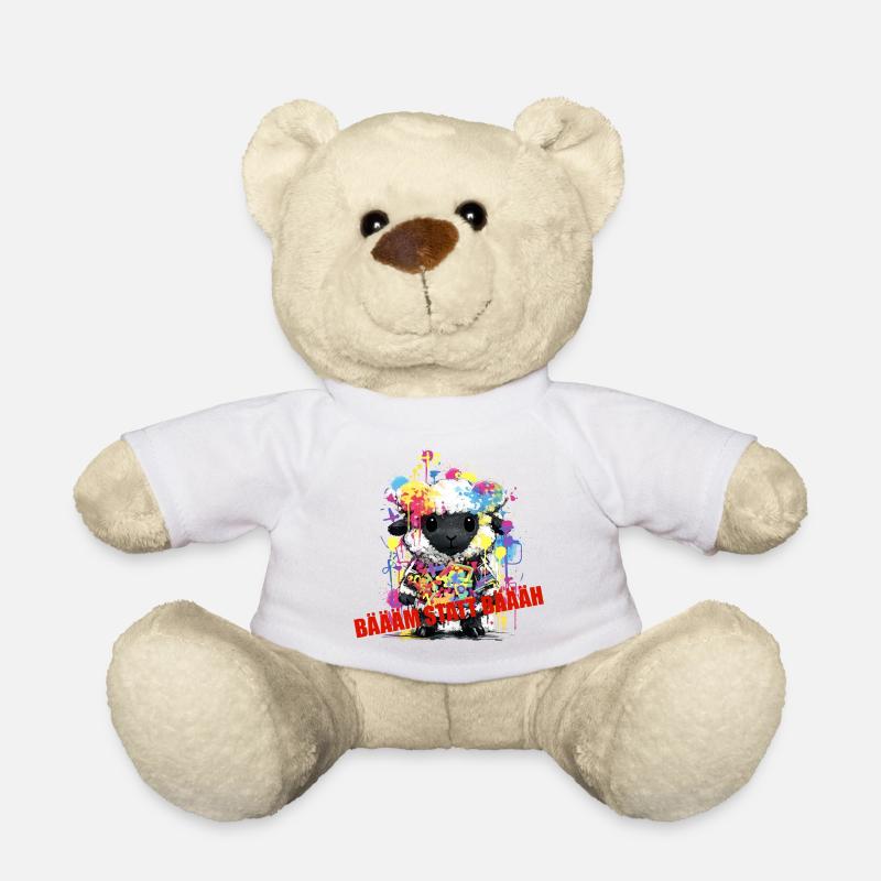 Graffiti Schaf: Farbpracht Street Style - Teddy - Weiß