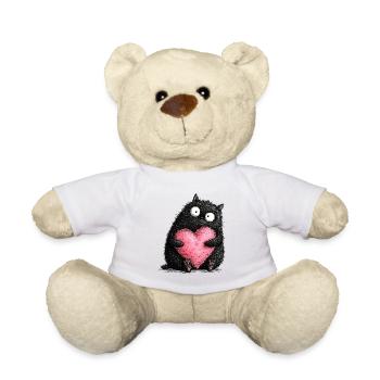 Cat Love - Teddy Bear - white - Front